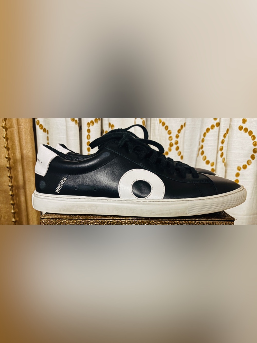 Oliver Cabell Low 1 Daybreak Black Leather Sneakers Size 9